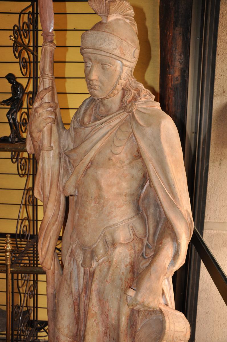 Statue En Terre Cuite De Saint Florian-photo-4