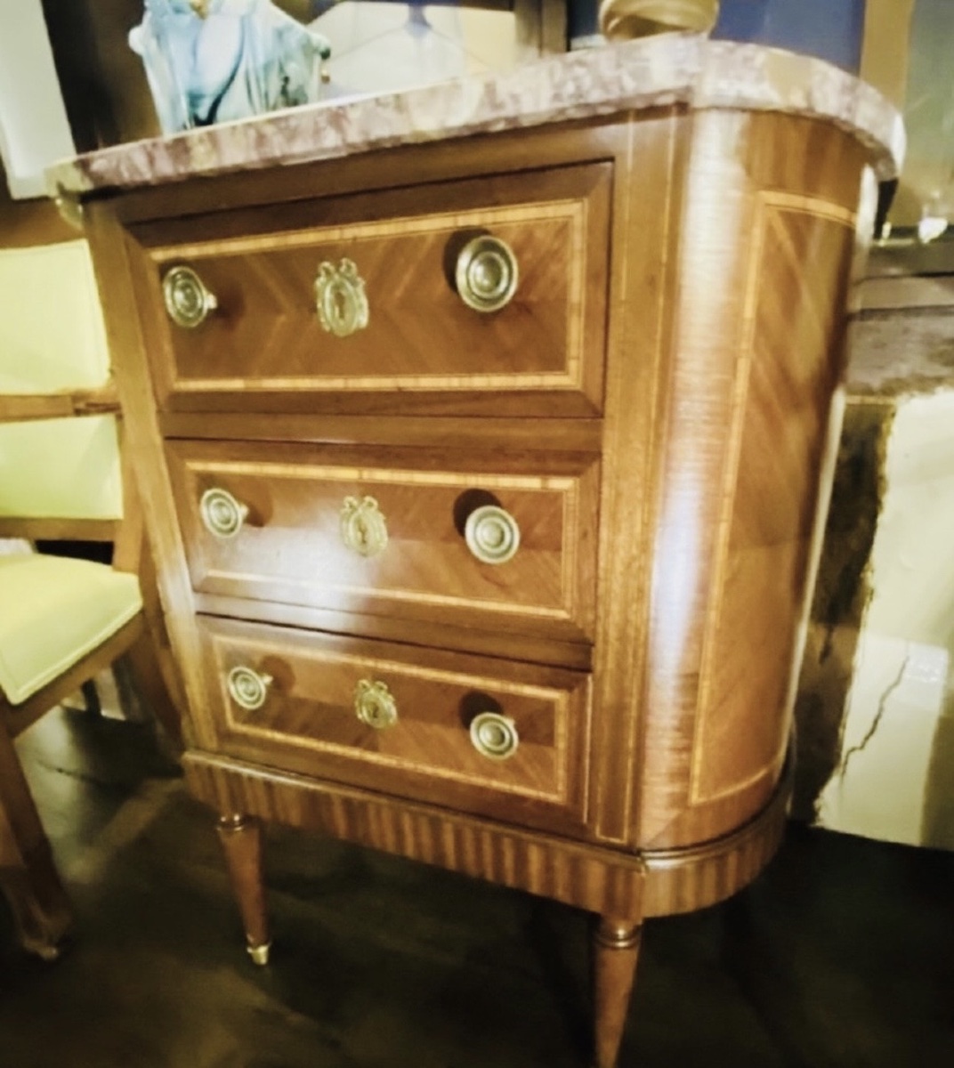 Louis XVI-style Chest Of Drawers With Rounded Sides, Made In The Faubourg-photo-4