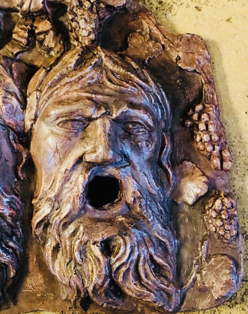 Bacchus, Fountain Spout, Bacchus Model, Large Patinated Plaster Sculpture From The Late 19th Century-photo-2