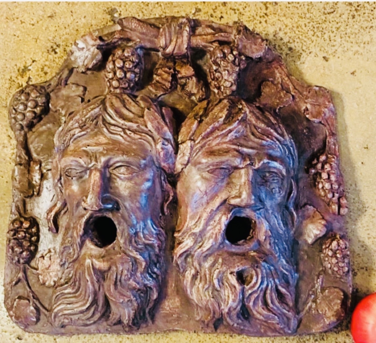 Bacchus, Fountain Spout, Bacchus Model, Large Patinated Plaster Sculpture From The Late 19th Century-photo-3