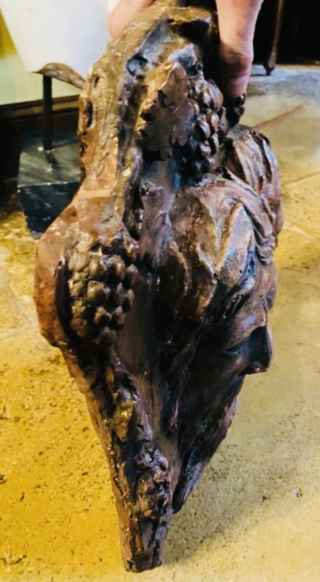 Bacchus, Fountain Spout, Bacchus Model, Large Patinated Plaster Sculpture From The Late 19th Century-photo-4