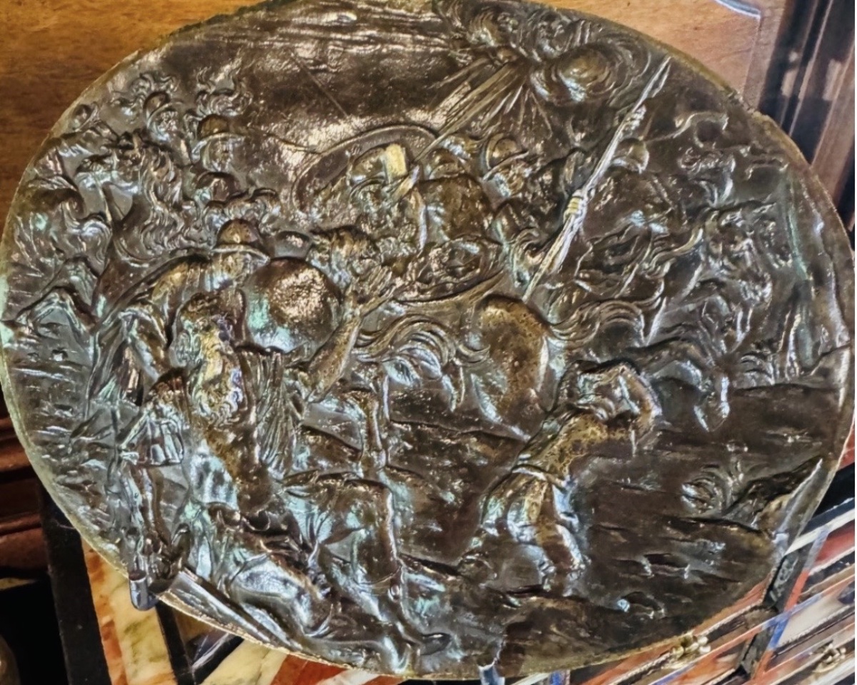 LA CONVERSION DE SAINT PAUL, GRANDE PLAQUE EN BRONZE DU XVII EME SIÈCLE EN FORT RELIEF-photo-5