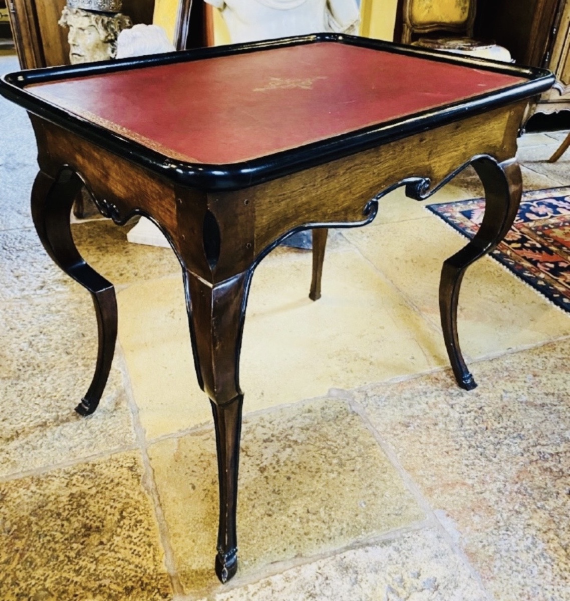 Cabaret Table With Kneecut Legs, Mahogany, Attributed To Mailfert-photo-4