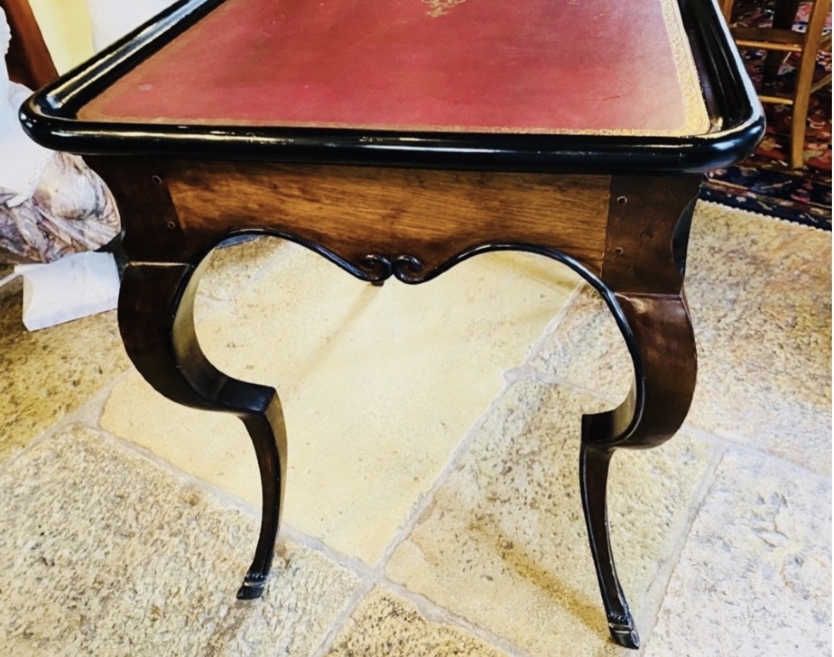Cabaret Table With Kneecut Legs, Mahogany, Attributed To Mailfert-photo-3