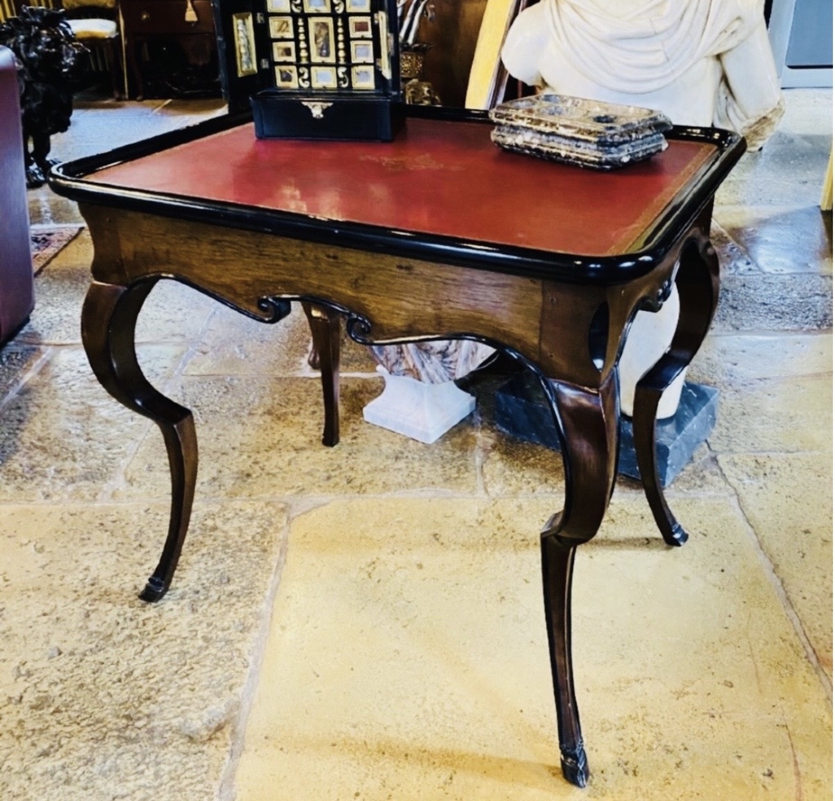 Cabaret Table With Kneecut Legs, Mahogany, Attributed To Mailfert-photo-6