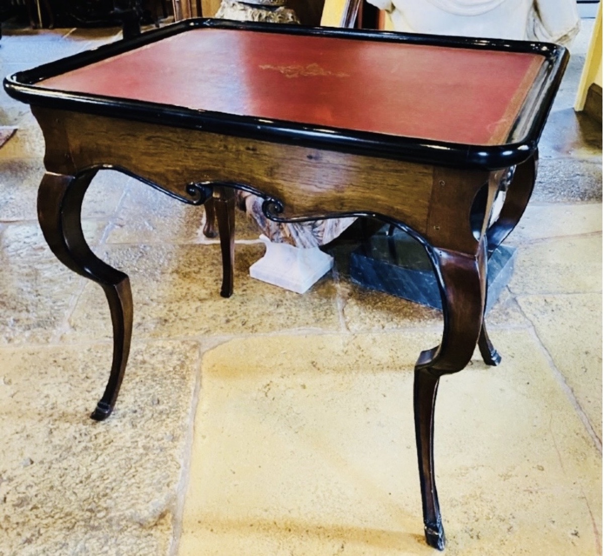 Cabaret Table With Kneecut Legs, Mahogany, Attributed To Mailfert-photo-7