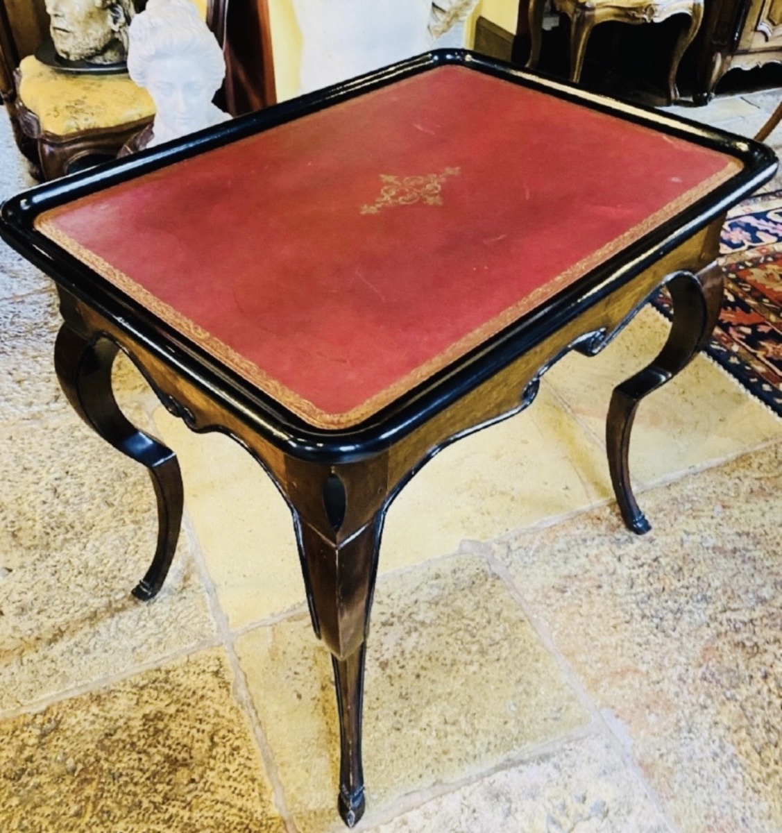 Cabaret Table With Kneecut Legs, Mahogany, Attributed To Mailfert