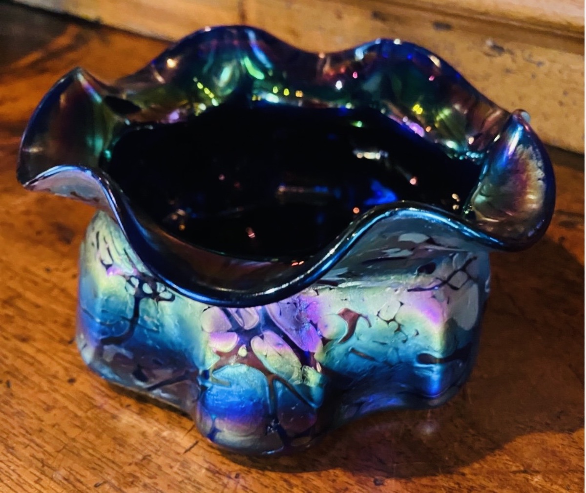 BELLE COUPE ART NOUVEAU EN VERRE IRISÉ PROBABLEMENT LOETZ