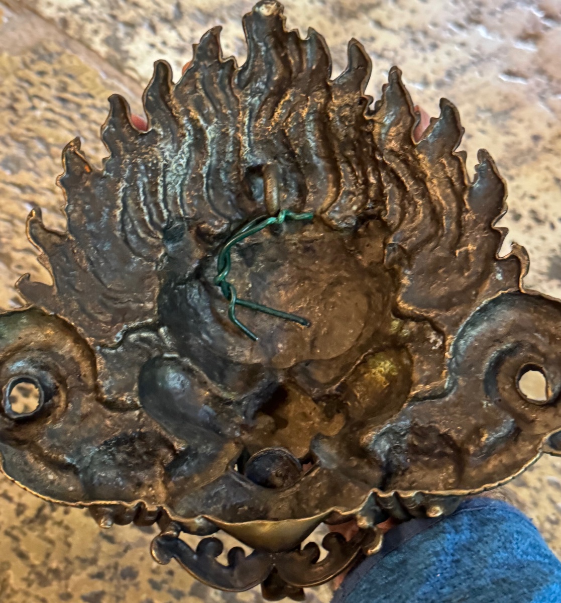 Patinated Bronze Bhairava-style Mask — Probably Nepal, 20th Century-photo-3