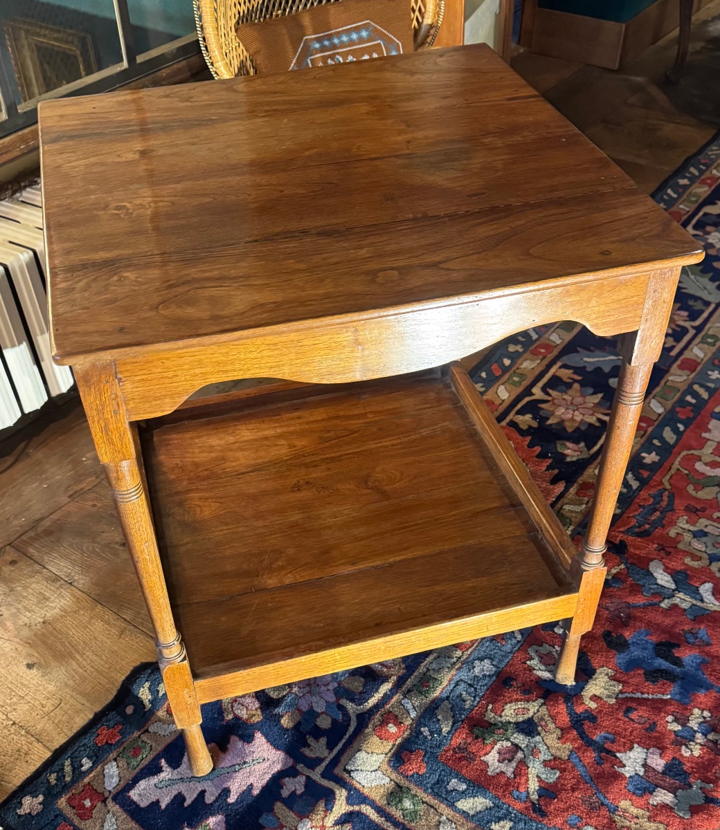 TABLE DESSERTE À DEUX PLATEAUX EN BOIS BLOND, ÉPOQUE DIRECTOIRE-photo-3