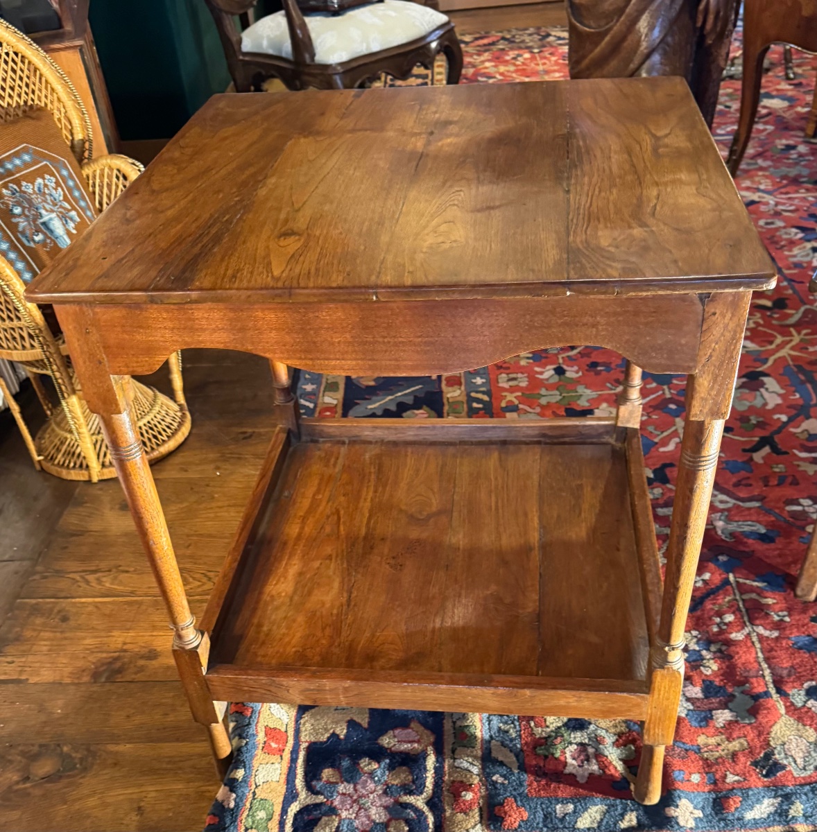 TABLE DESSERTE À DEUX PLATEAUX EN BOIS BLOND, ÉPOQUE DIRECTOIRE-photo-4