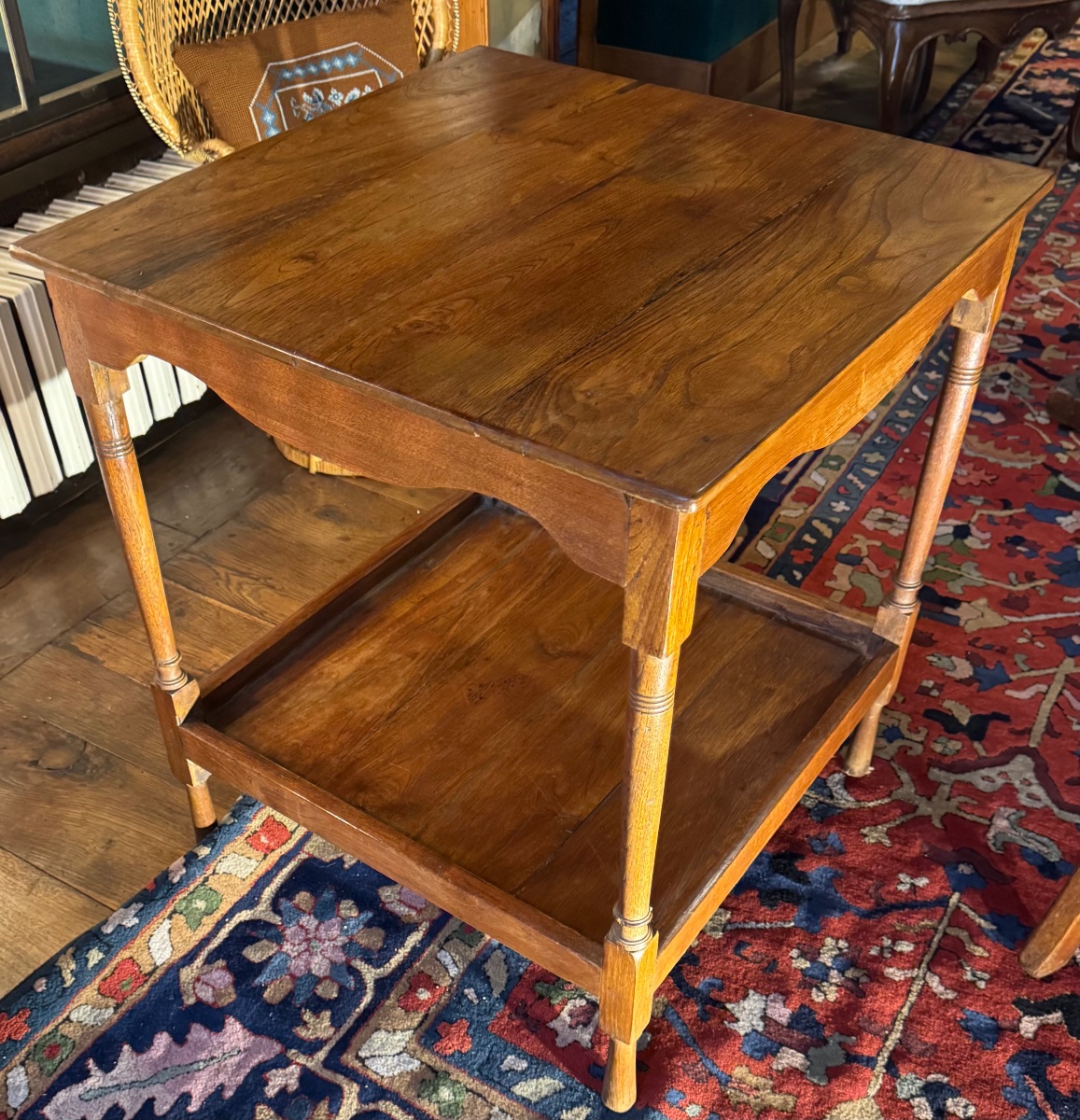 TABLE DESSERTE À DEUX PLATEAUX EN BOIS BLOND, ÉPOQUE DIRECTOIRE-photo-1