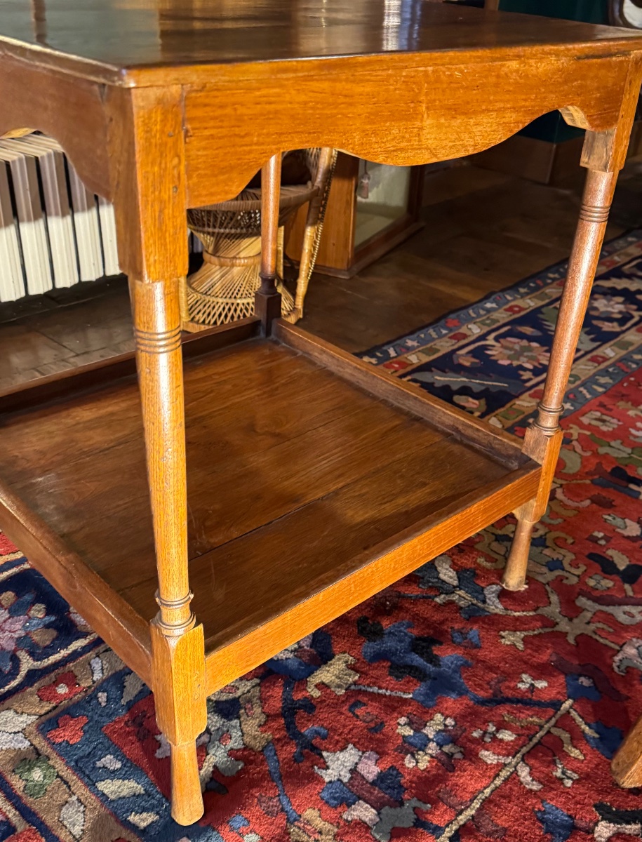 TABLE DESSERTE À DEUX PLATEAUX EN BOIS BLOND, ÉPOQUE DIRECTOIRE-photo-3
