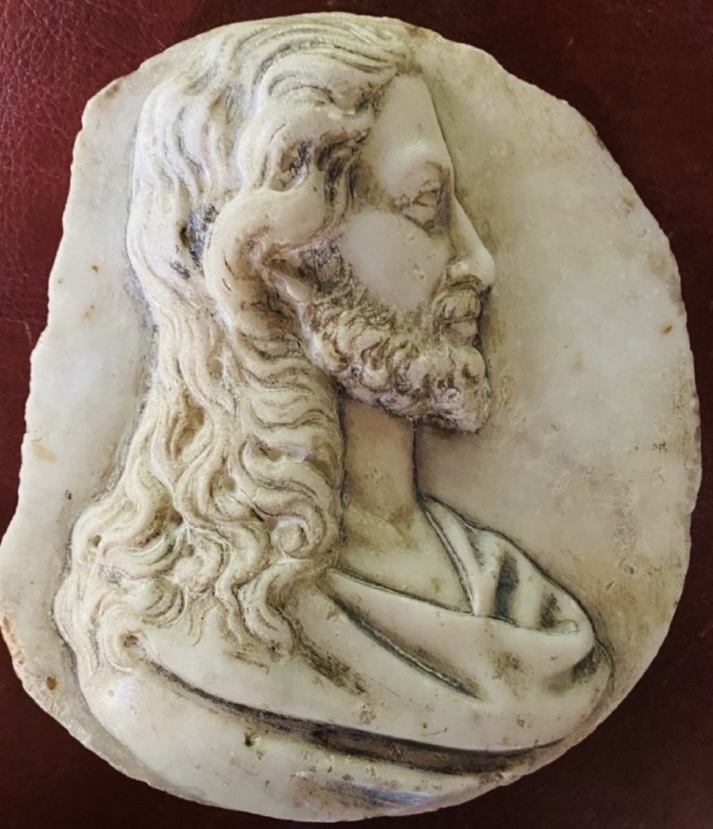 CHRIST DE PROFIL — MÉDAILLON EN MARBRE SCULPTÉ À LA MANIÈRE D’UN CAMÉE, FIN XVIIe – DÉBUT XVIII-photo-4
