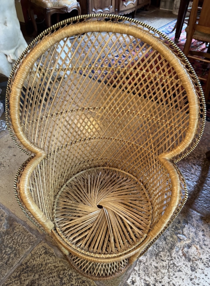FAUTEUIL D’ENFANT EN ROTIN TRESSÉ, MODÈLE DIT « EMMANUELLE », VERS 1950–1960-photo-4