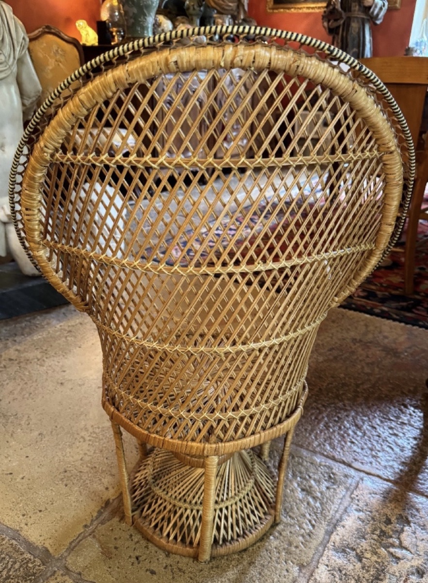 FAUTEUIL D’ENFANT EN ROTIN TRESSÉ, MODÈLE DIT « EMMANUELLE », VERS 1950–1960-photo-2