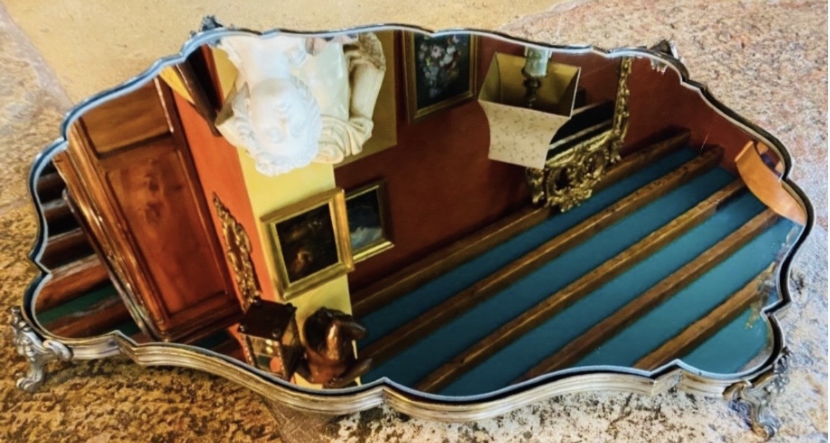 Large Silver-plated Bronze Table Centerpiece In The Louis XV Style-photo-4