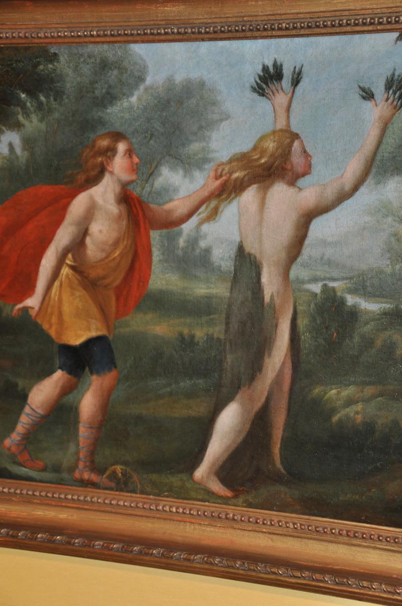 Apollon Et Daphné Huile Sur Toile De La Fin Du XVIIème Siècle d'Après Les Métamorphoses d'Ovide-photo-2