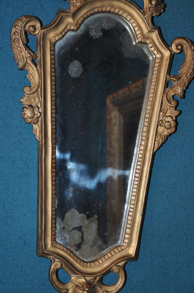 Pair Of Small Mirrors Style Italian Napoleon III-photo-4