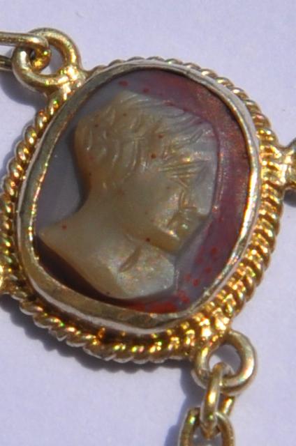 Necklace Drapery Beginning Of The 19th Century With 13 Cameos And Intact Of Which Some Ancient-photo-2