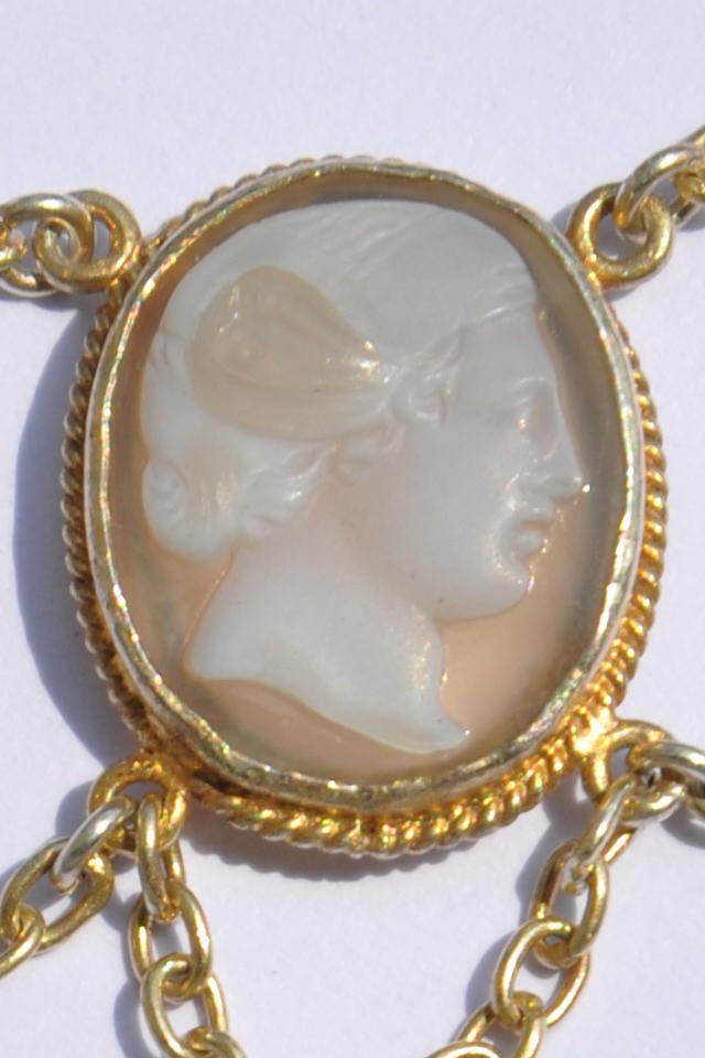 Necklace Drapery Beginning Of The 19th Century With 13 Cameos And Intact Of Which Some Ancient-photo-7