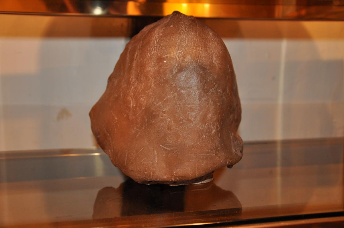 Head Of Young Woman In Hood, Terracotta XXth Century.-photo-1