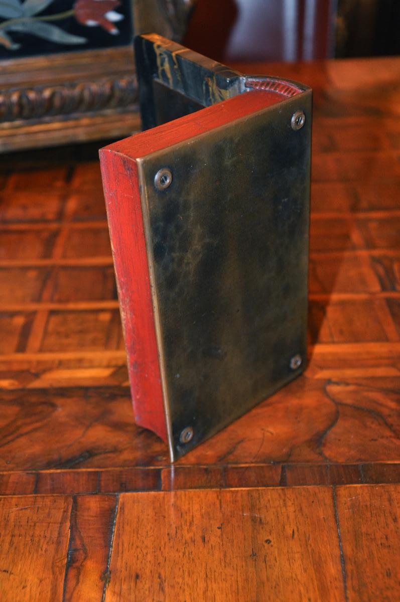 Curious Box Shaped Book, Cover Marble Portor End Nineteenth Century-photo-4