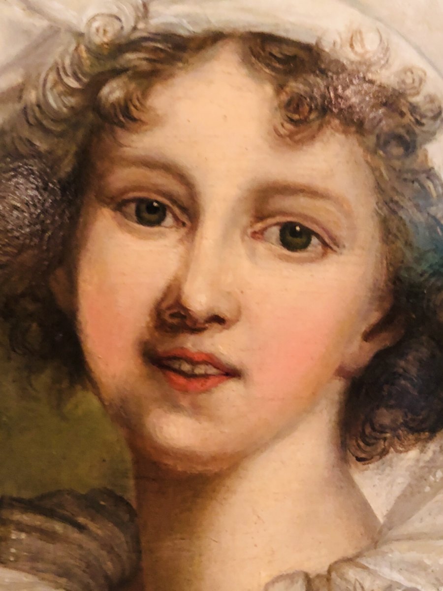 Huile Sur Panneau Du XIXe Siècle Madame Vigée Le Brun-photo-4