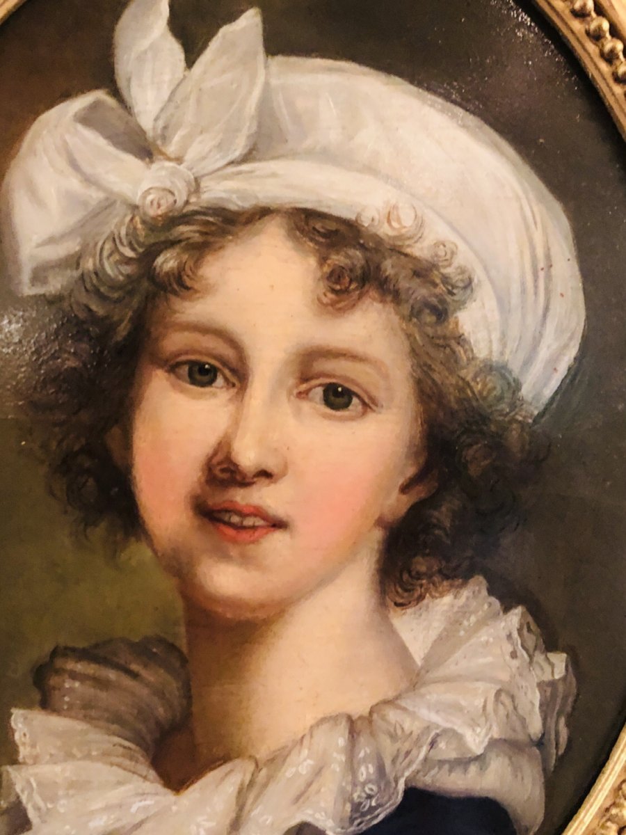 Huile Sur Panneau Du XIXe Siècle Madame Vigée Le Brun-photo-4