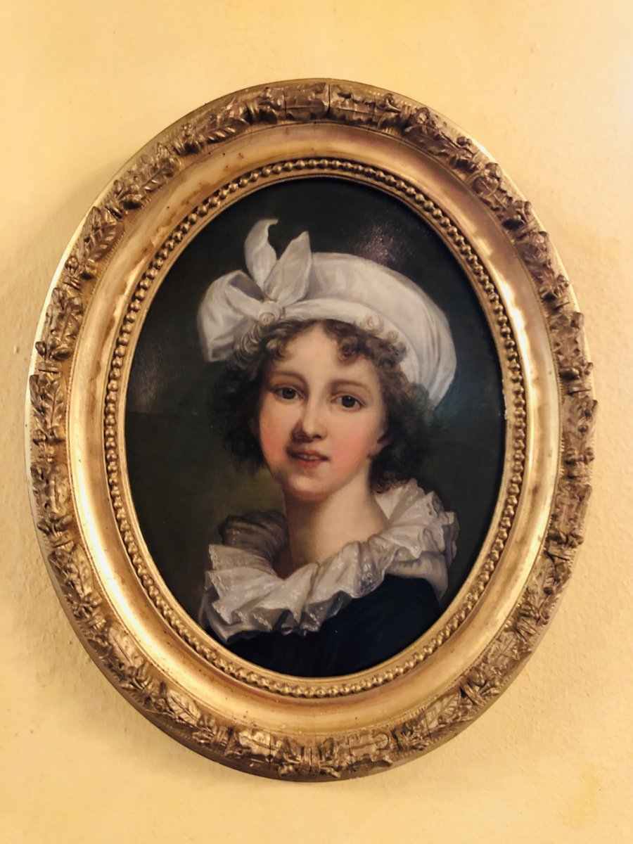 Huile Sur Panneau Du XIXe Siècle Madame Vigée Le Brun-photo-8