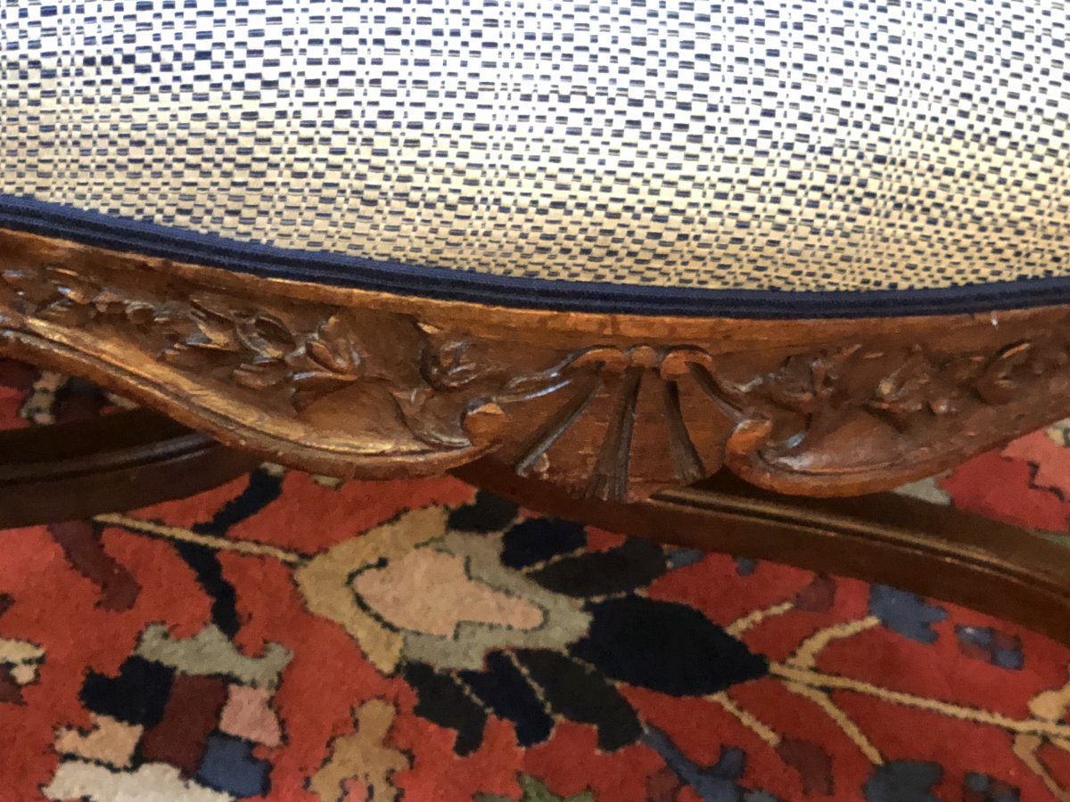 Large Armchair Regency Style Walnut-photo-4
