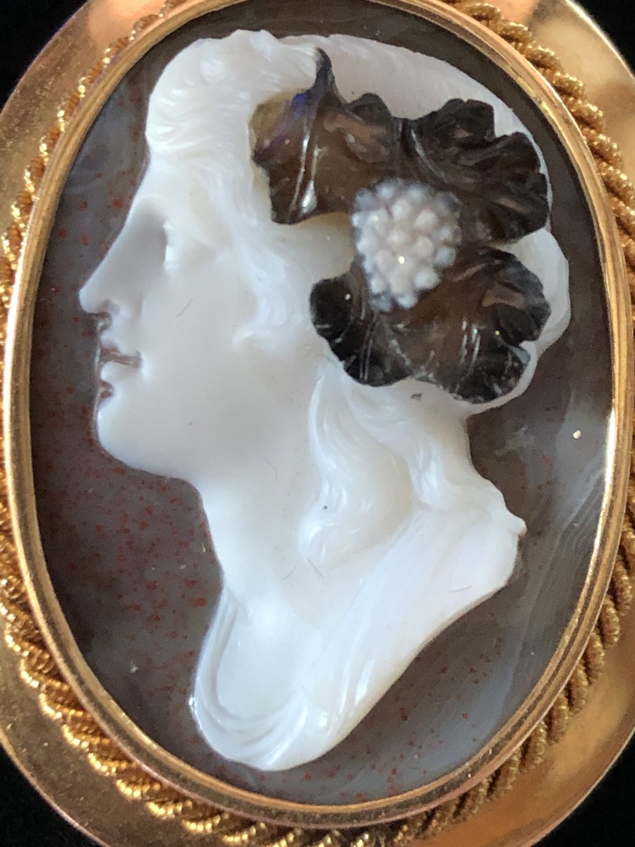 Cameo With 4 Layers Of A Bacchante, XIXth Century-photo-2