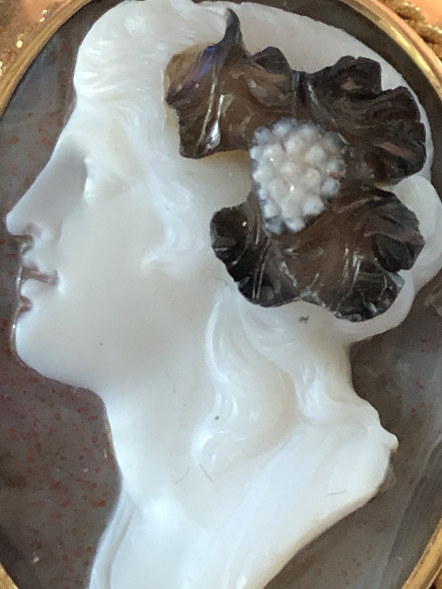 Cameo With 4 Layers Of A Bacchante, XIXth Century-photo-3