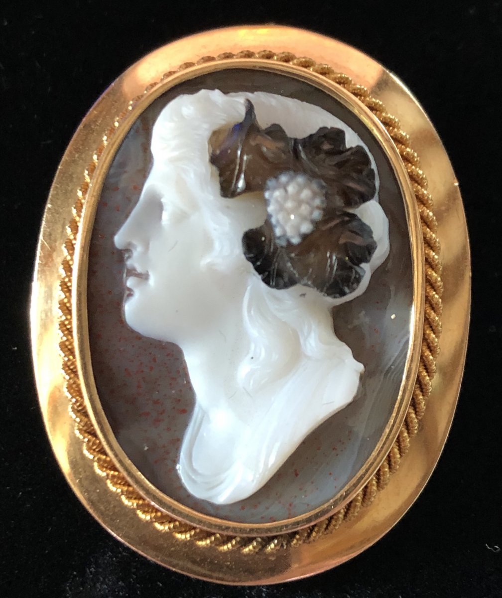 Cameo With 4 Layers Of A Bacchante, XIXth Century