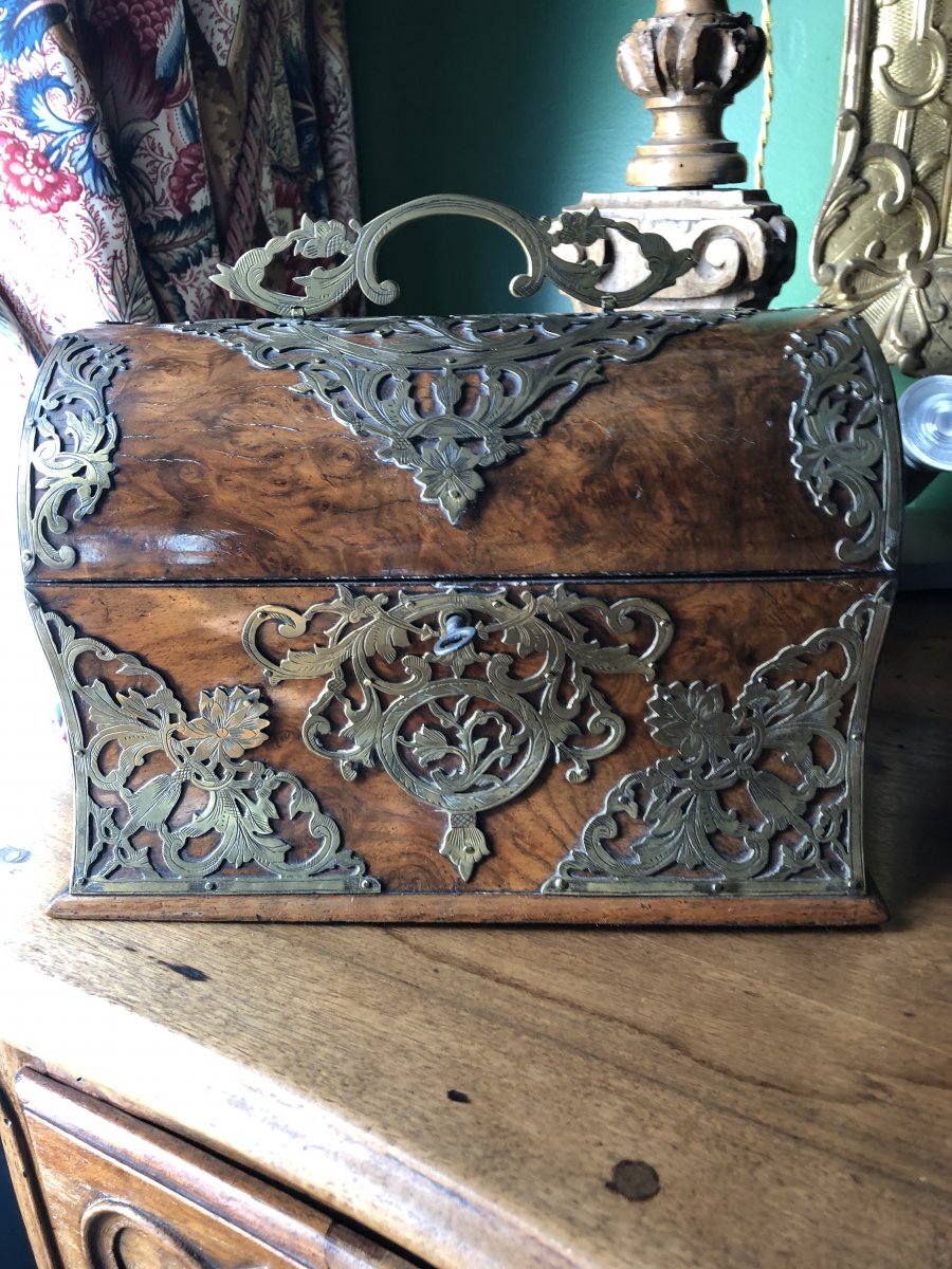 Nineteenth Century Tomb Shaped Tea Box-photo-7