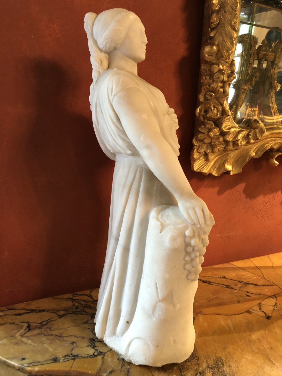 18th Century Marble: Demeter Goddess Of Harvests And Agriculture-photo-4