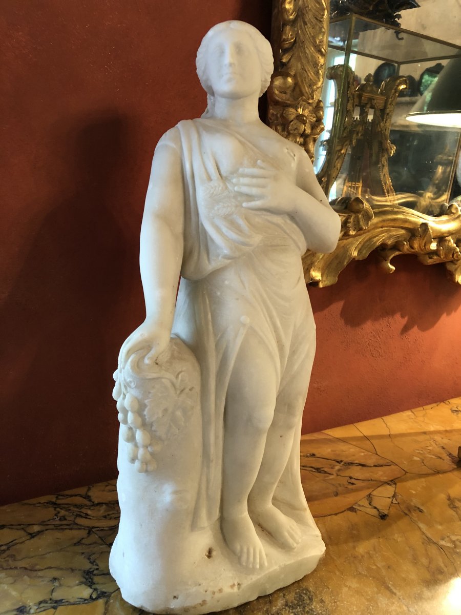 18th Century Marble: Demeter Goddess Of Harvests And Agriculture