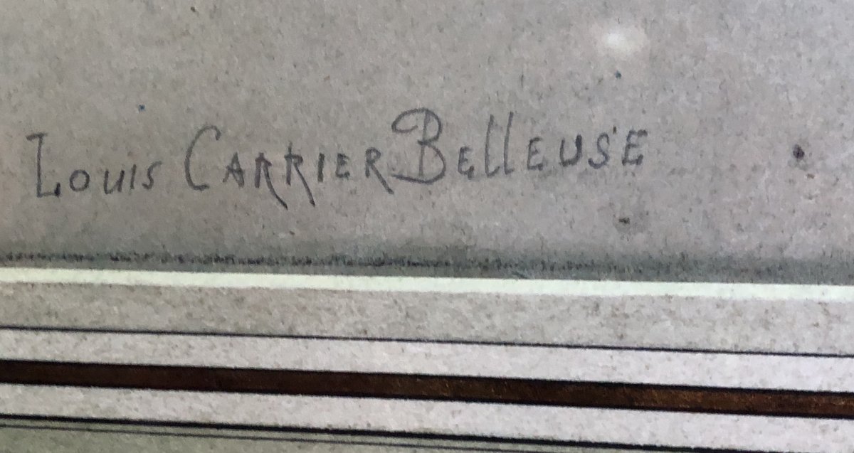 Grand Dessin Symboliste Par Louis Robert Carrier-belleuse-photo-4