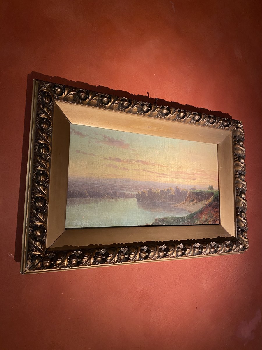 Oil On Canvas: Dawn Or Twilight End Of XIX Eme Century