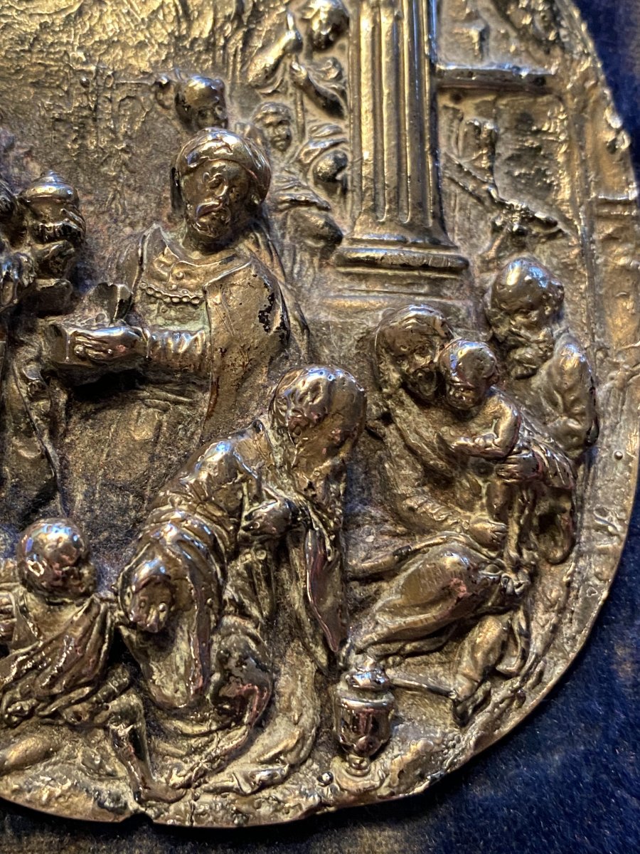 The Epiphany, Silver Bronze Plate Circa 1950, Valenti-photo-4
