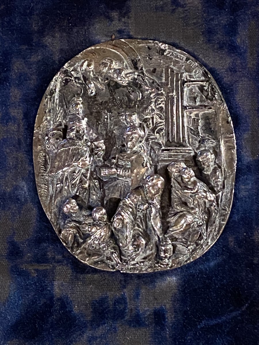 The Epiphany, Silver Bronze Plate Circa 1950, Valenti-photo-7