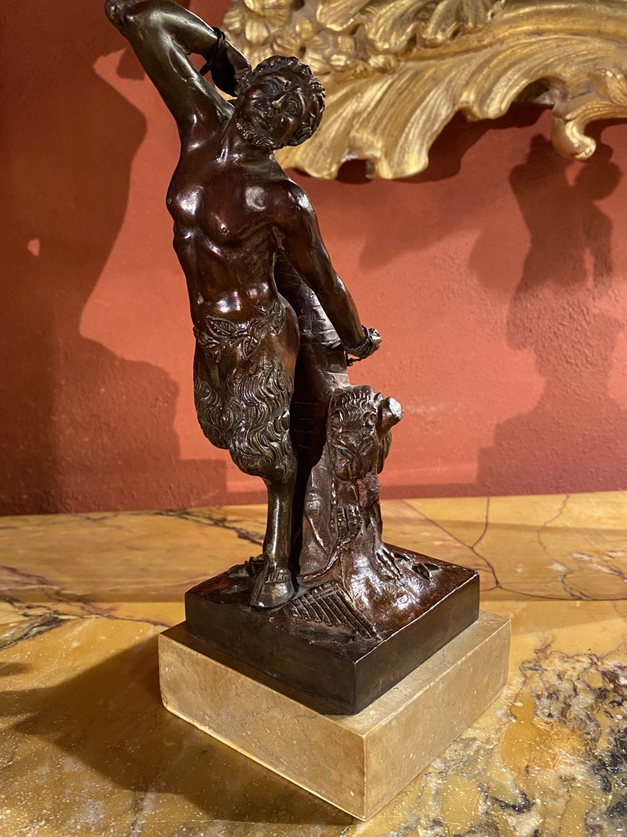 Souvenir Du Grand Tour, Bronze Le Supplice De Marsyas -photo-2