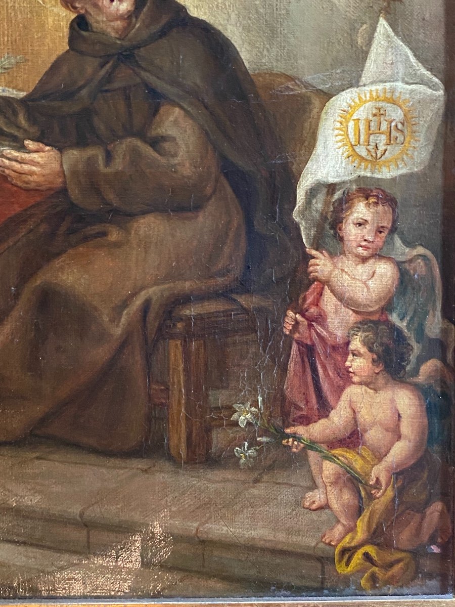Saint Ignace De Loyola Dans Son Cabinet De Travail, Huile Sur Toile Du XVIII Eme Siècle -photo-6
