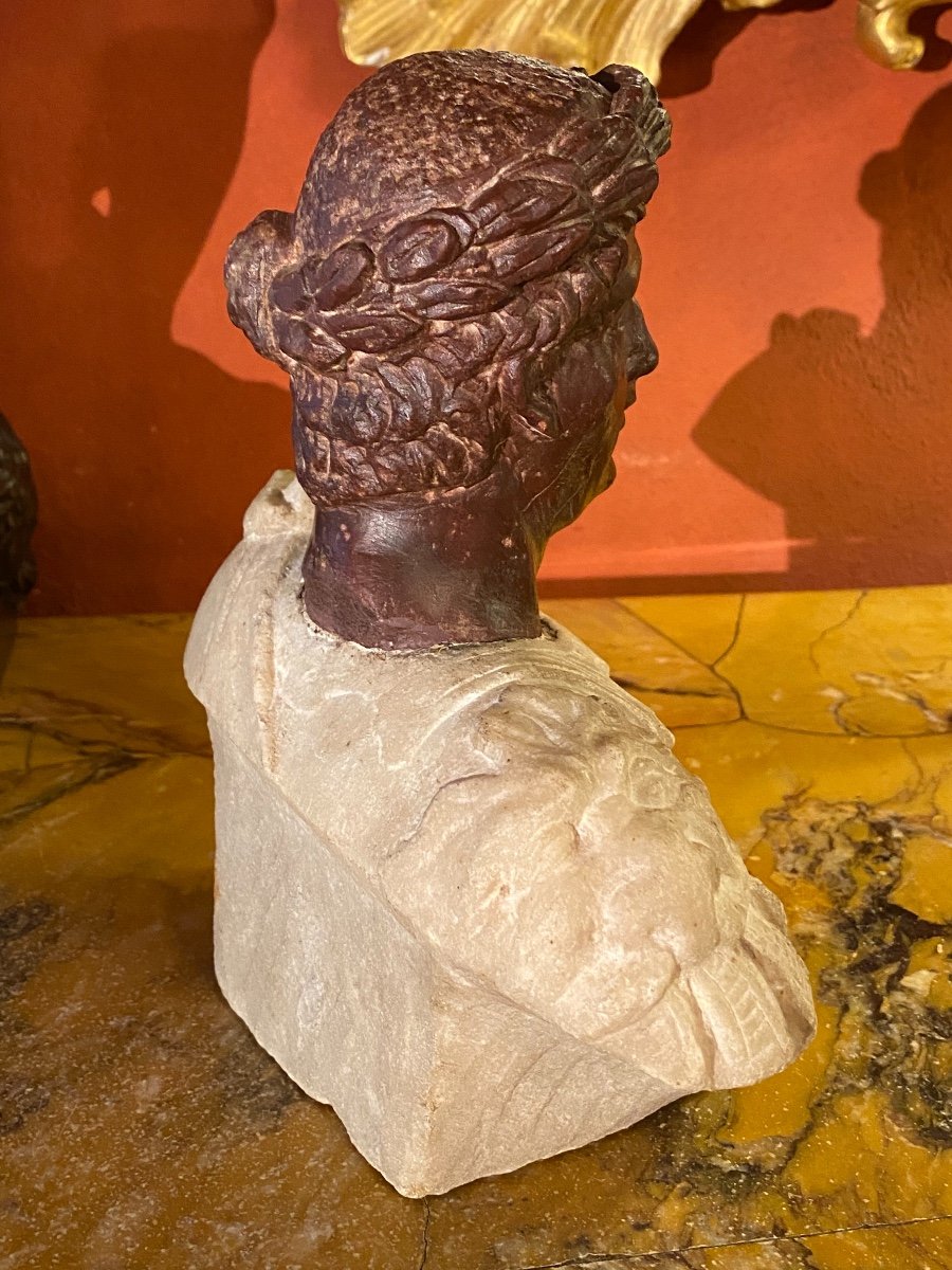 Marble Bust Of A Roman Emperor From XIX Eme Century-photo-5