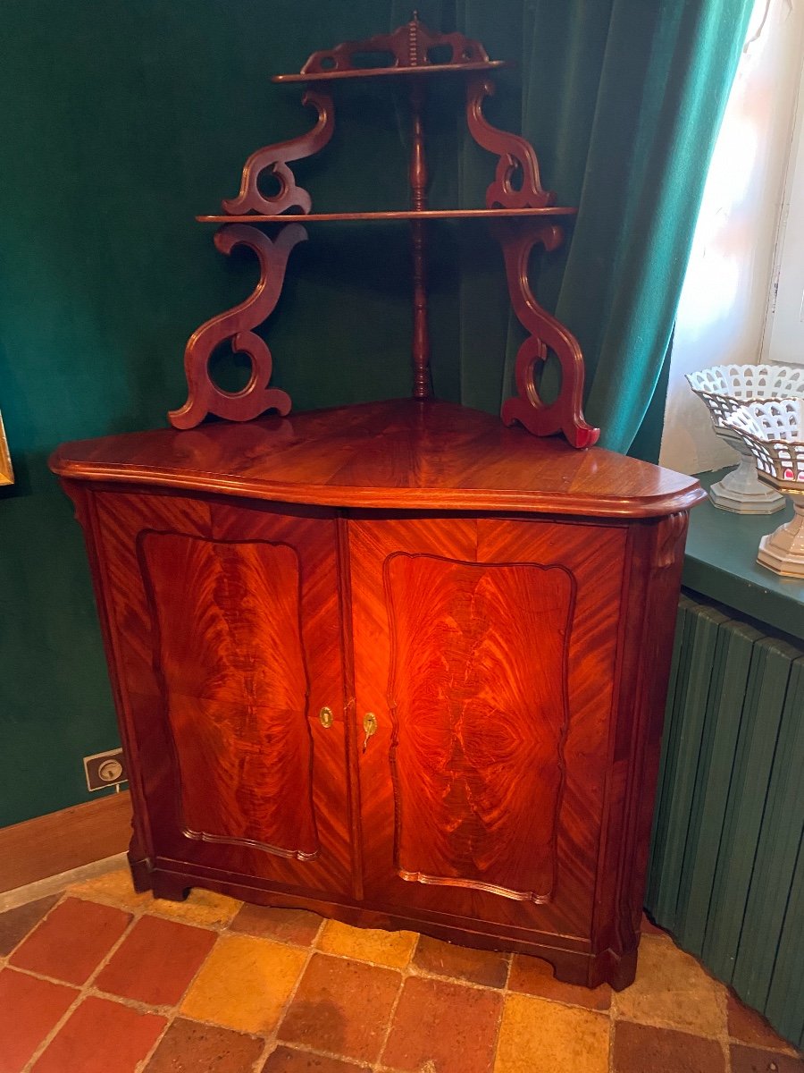 Corner Shelf End Of XIX Eme Century In Mahogany-photo-2