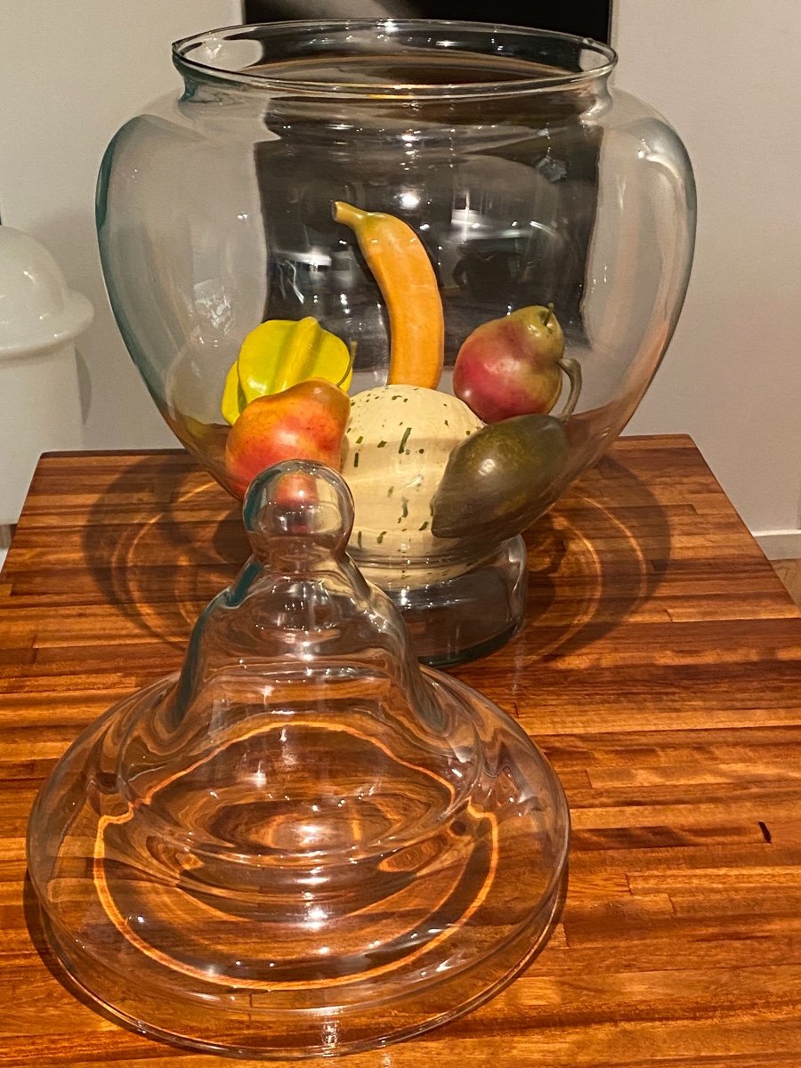 Énorme Pot à Pharmacie En Verre 20 Eme Siècle -photo-4