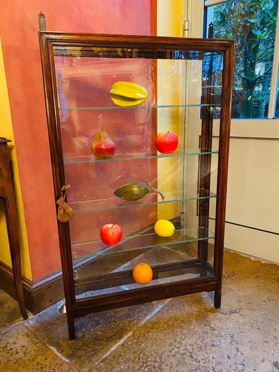 Chinese Collector Showcase In Iron Wood Circa 1930