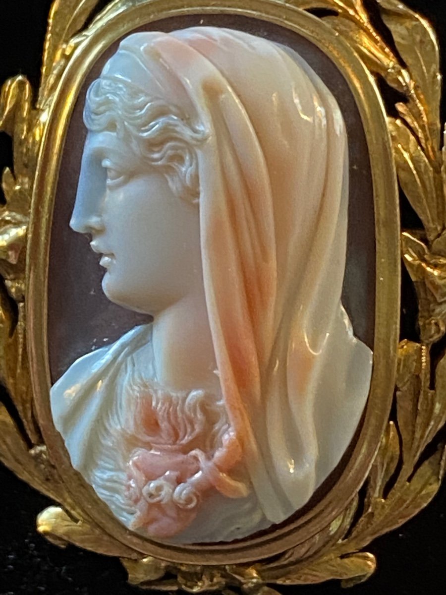 Cameo Brooch Of The Immaculate Heart Of Mary, 2nd Half Of The XIX Eme Century-photo-7