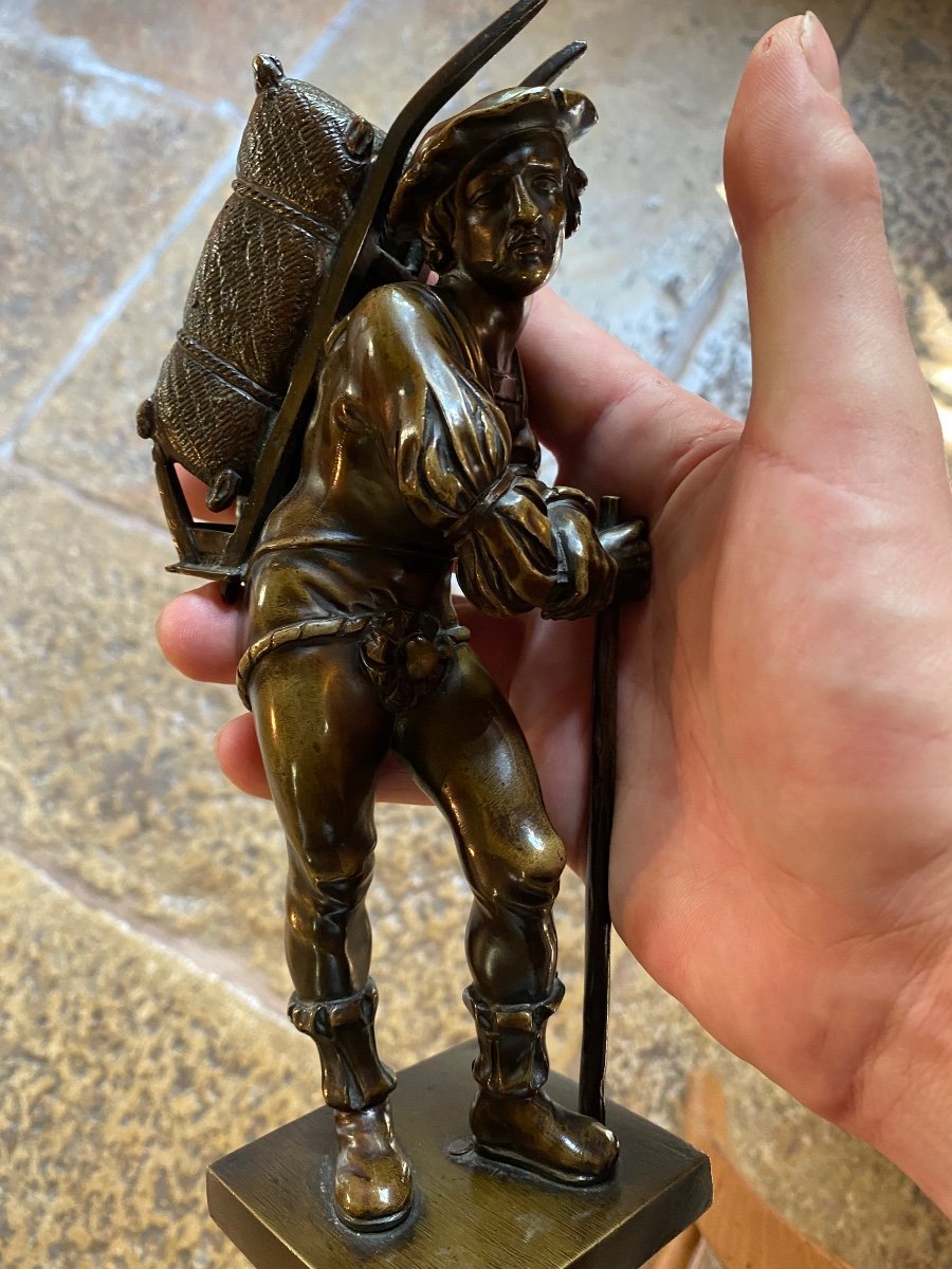 Pair Of Portefaix In Bronze Renaissance Style, XIX Eme Century-photo-5