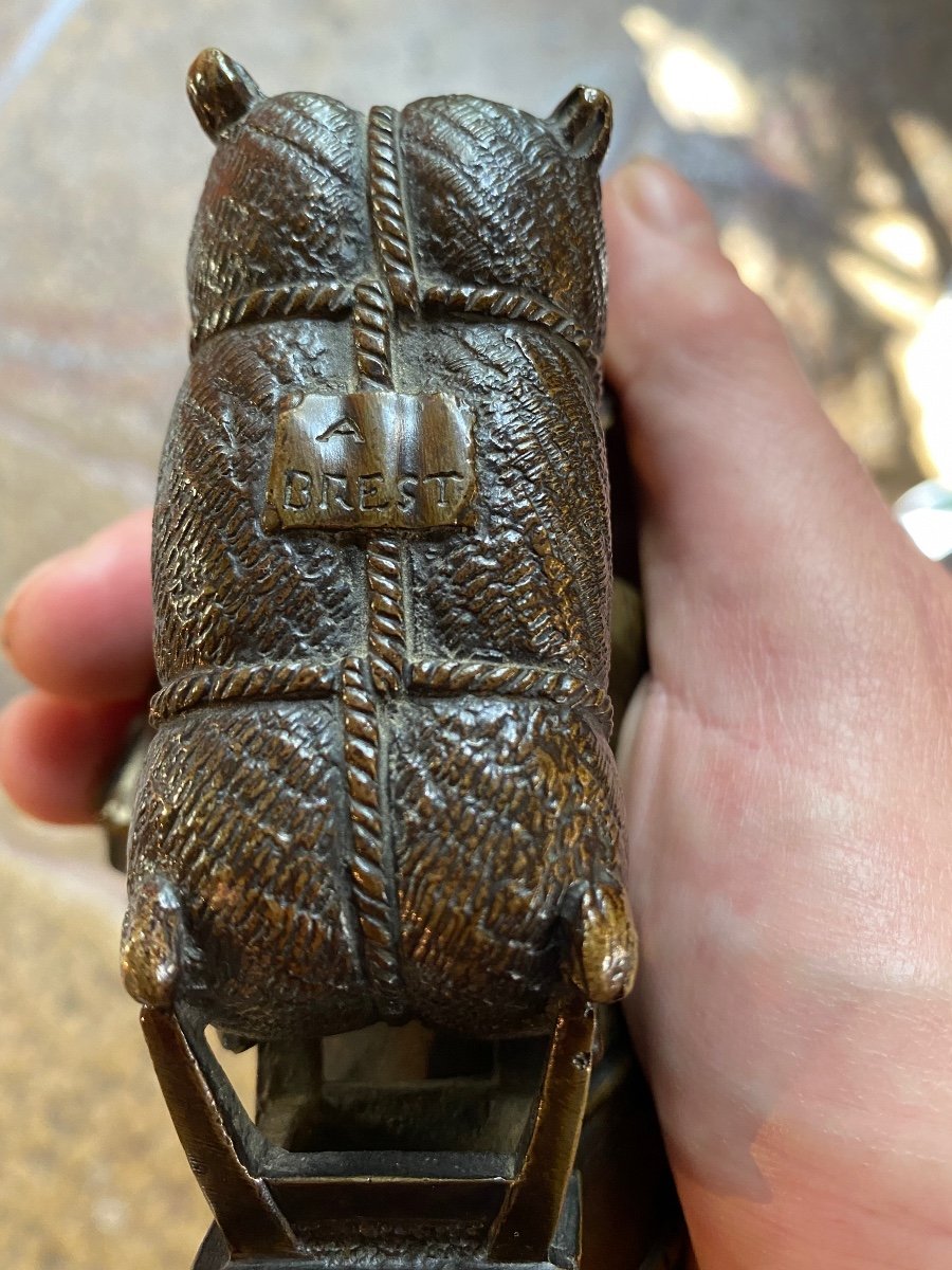 Pair Of Portefaix In Bronze Renaissance Style, XIX Eme Century-photo-6